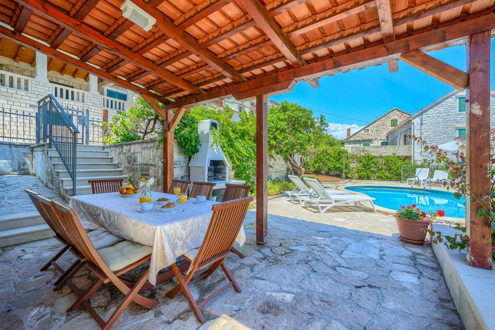 Villa Bonaca Perfect Location For A Holiday With Friends Or Family, Heated Pool Sumartin Exterior foto